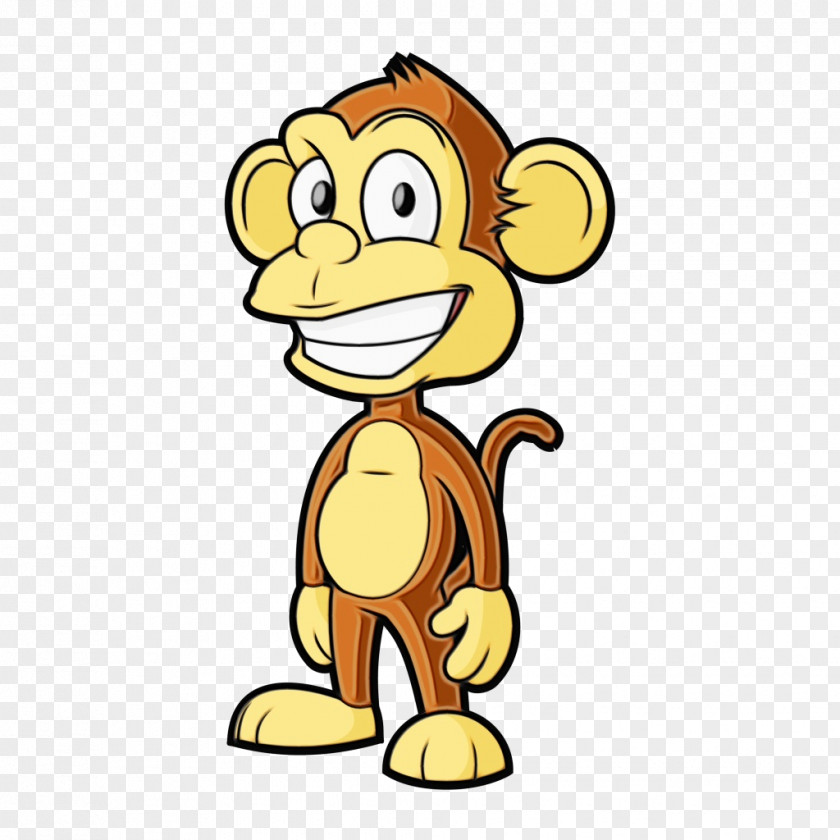 Smile Pleased Monkey Cartoon PNG