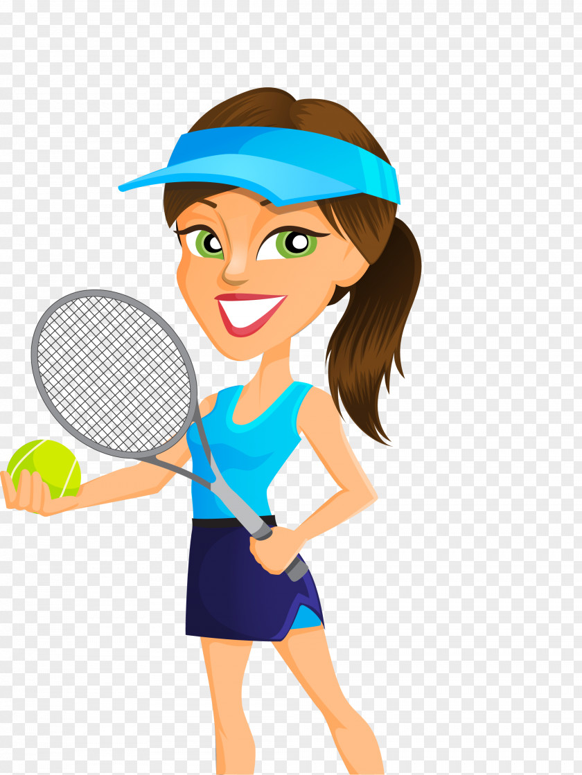 Vector Tennis Illustration PNG