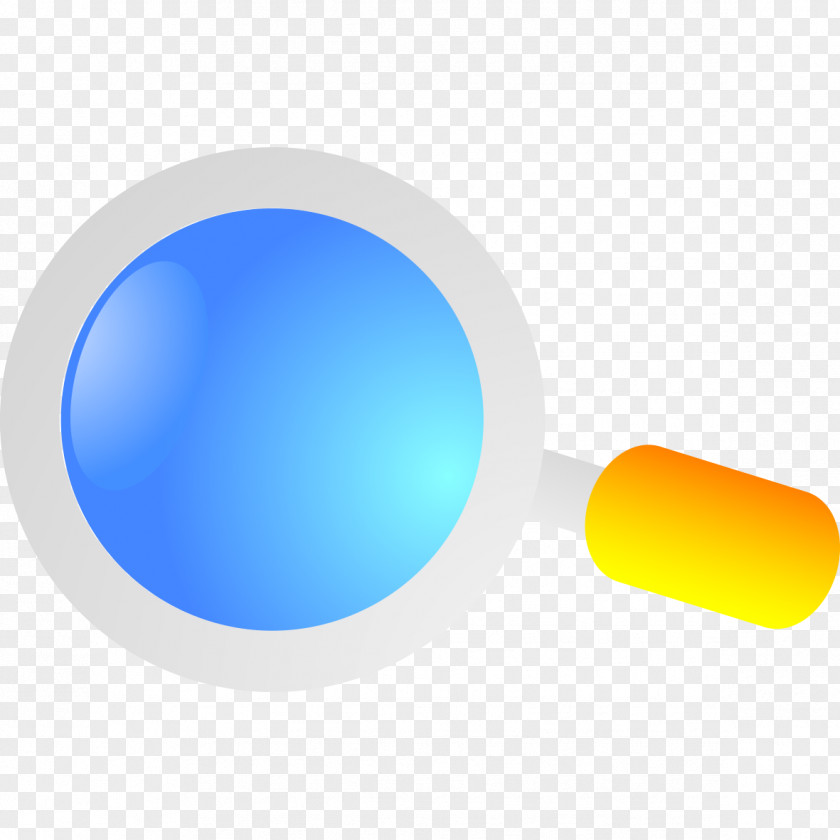 Blue Magnifying Glass Model PNG