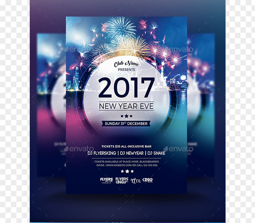 Digital Flyers New Year's Eve Flyer Day Party PNG