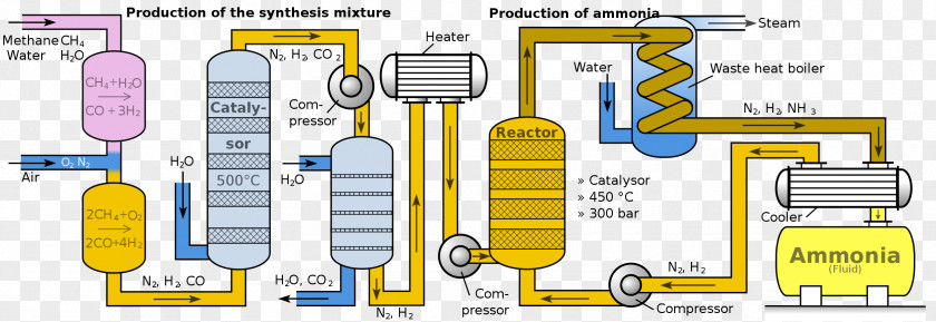 Haber Process Ammonia Production Nitrogen Gas PNG