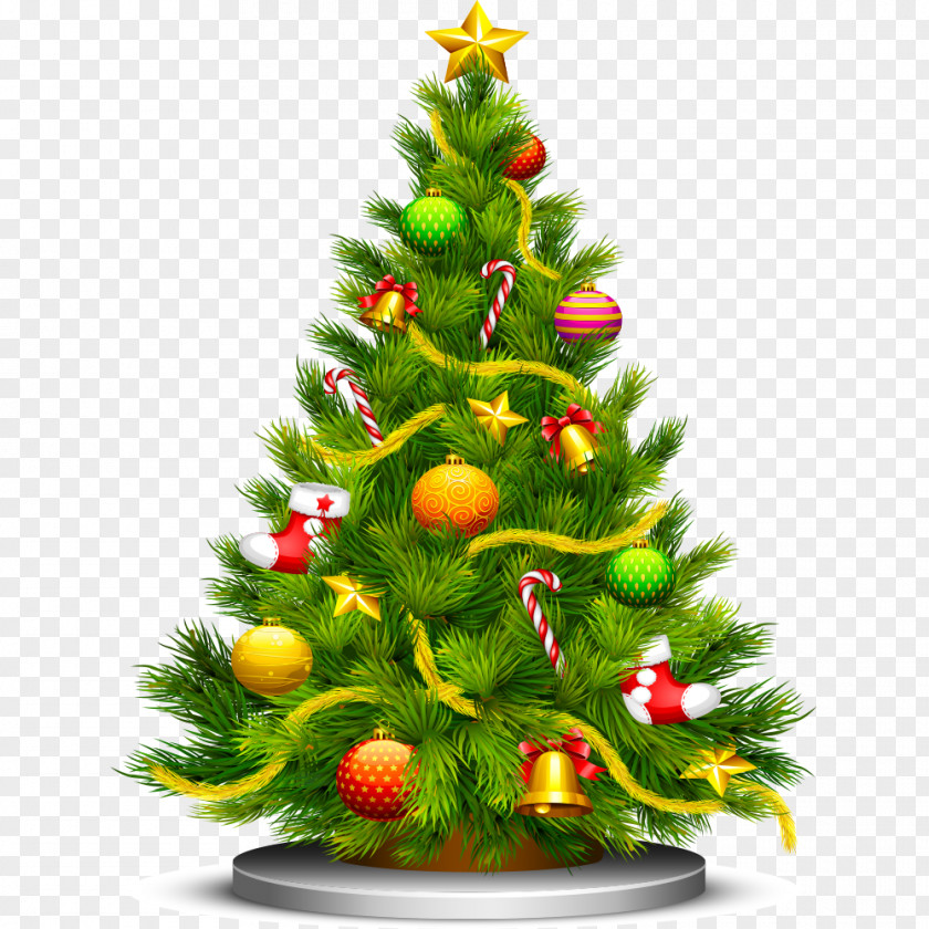 Pretty Christmas Tree Decoration Clip Art PNG