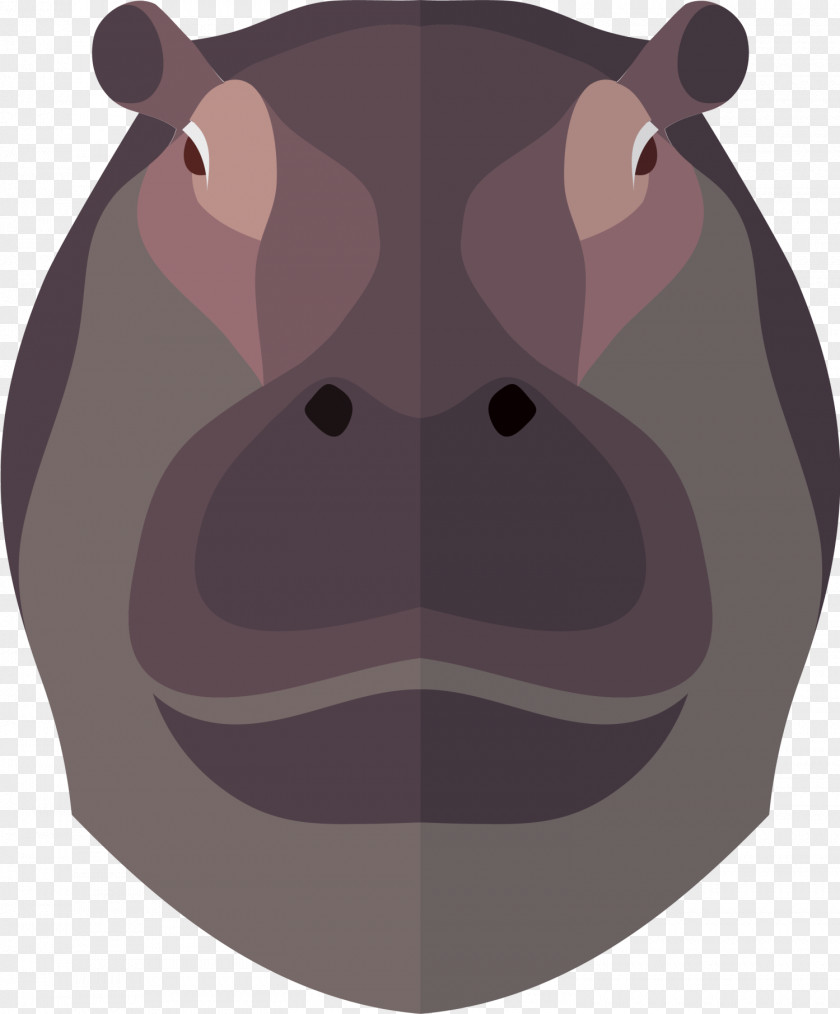 Gray Cartoon Hippo Hippo's Yawn Hippopotamus PNG