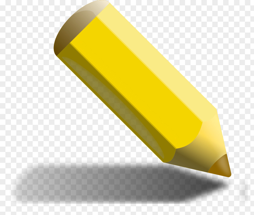 Pictures Of A Pencil Colored Yellow Clip Art PNG