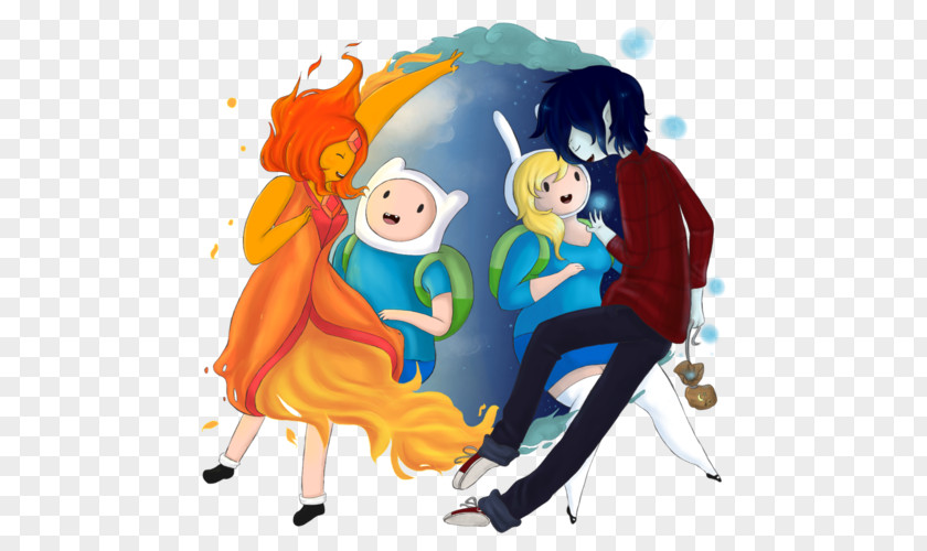 The Rabbit Is Inset On Moon Finn Human Flame Princess Adventure PNG