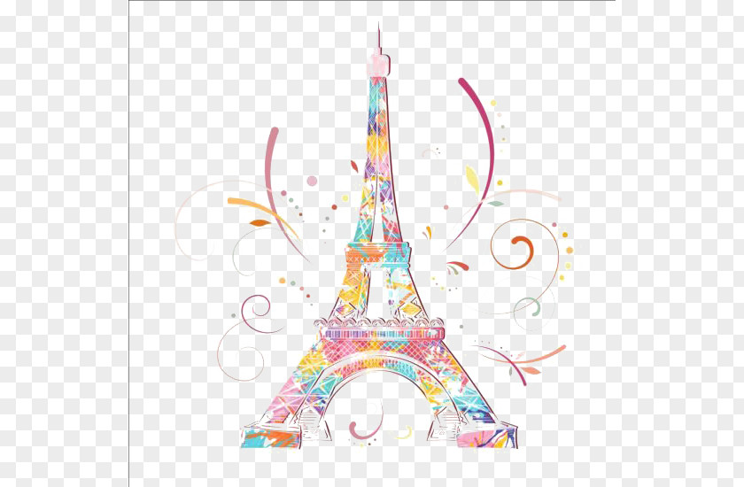 Hand-painted Eiffel Tower Download Euclidean Vector PNG