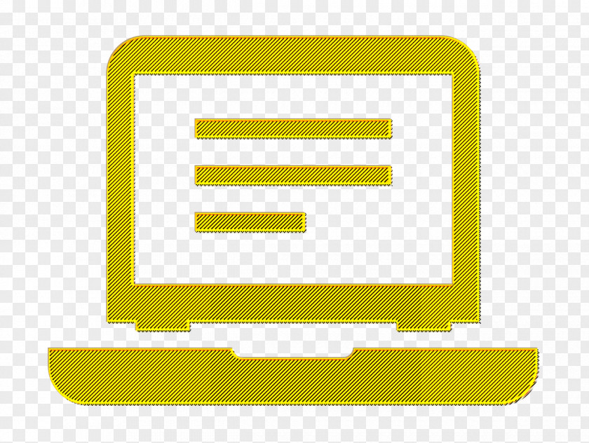 Rectangle Yellow Computer Icon Laptop Online PNG
