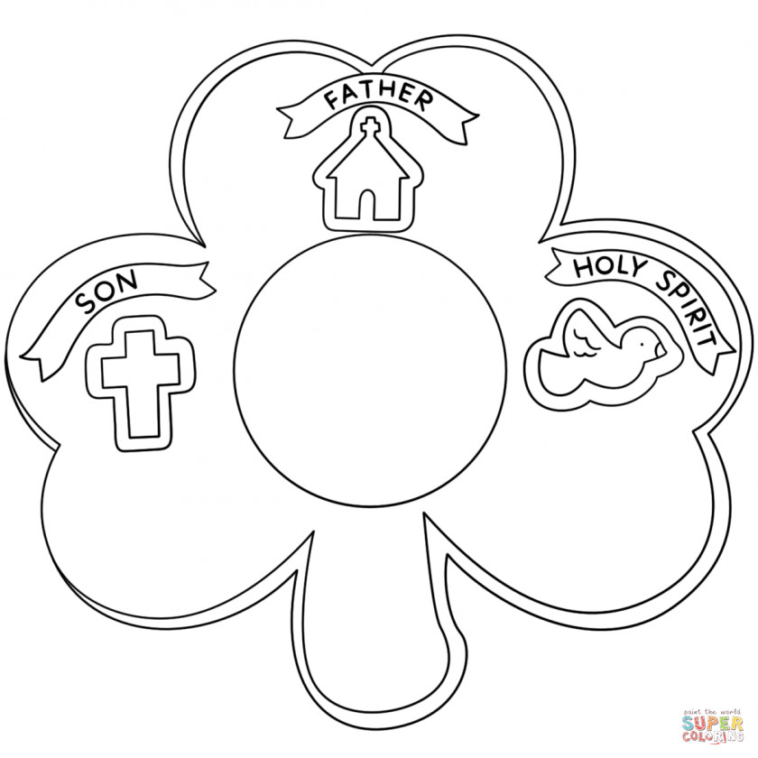 Trinity Shamrock Cliparts Bible Coloring Book Christianity PNG