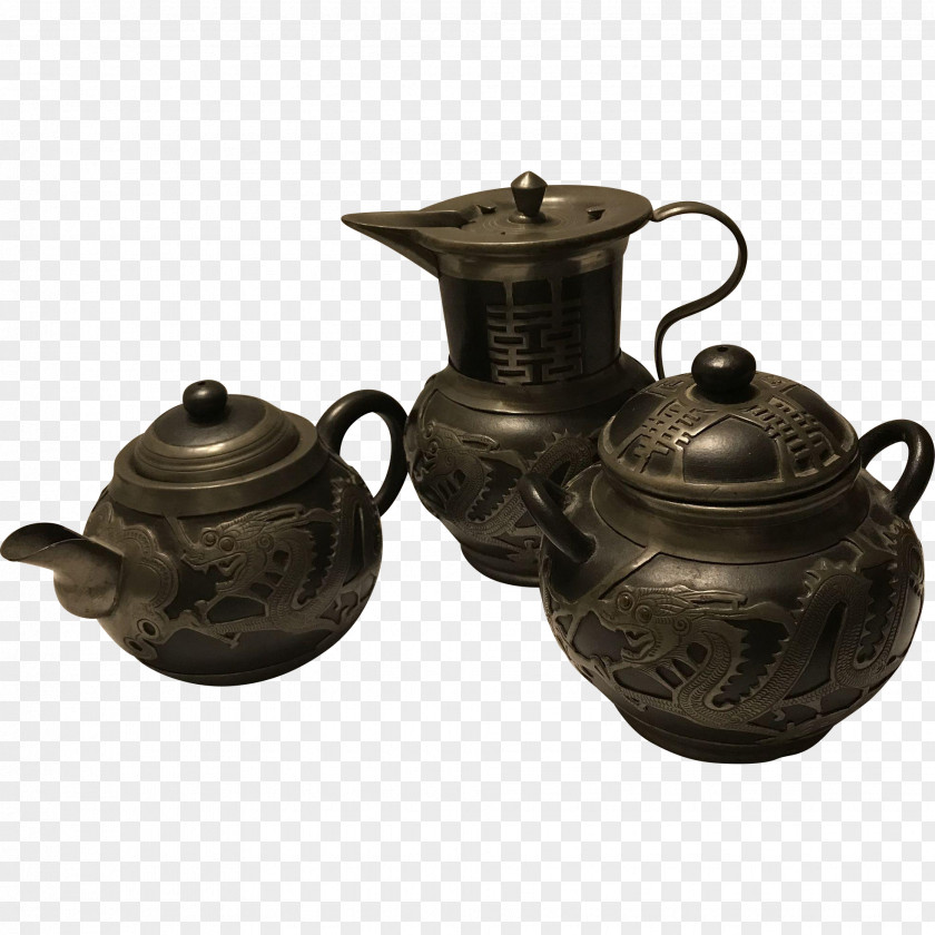 Antique Yixing Jug Pottery Teapot PNG