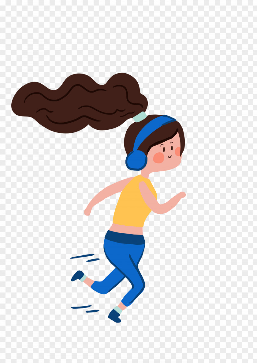 Cartoon Jumping Running Happy Recreation PNG