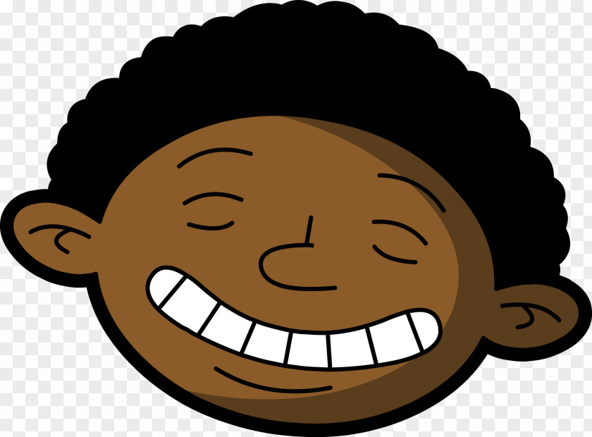 Black Child Smiling Face Vector Cartoon Smiley Facial Expression PNG