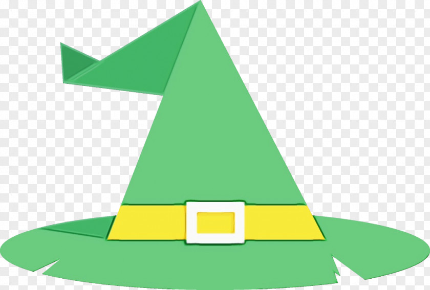 Cone Headgear Green Triangle PNG
