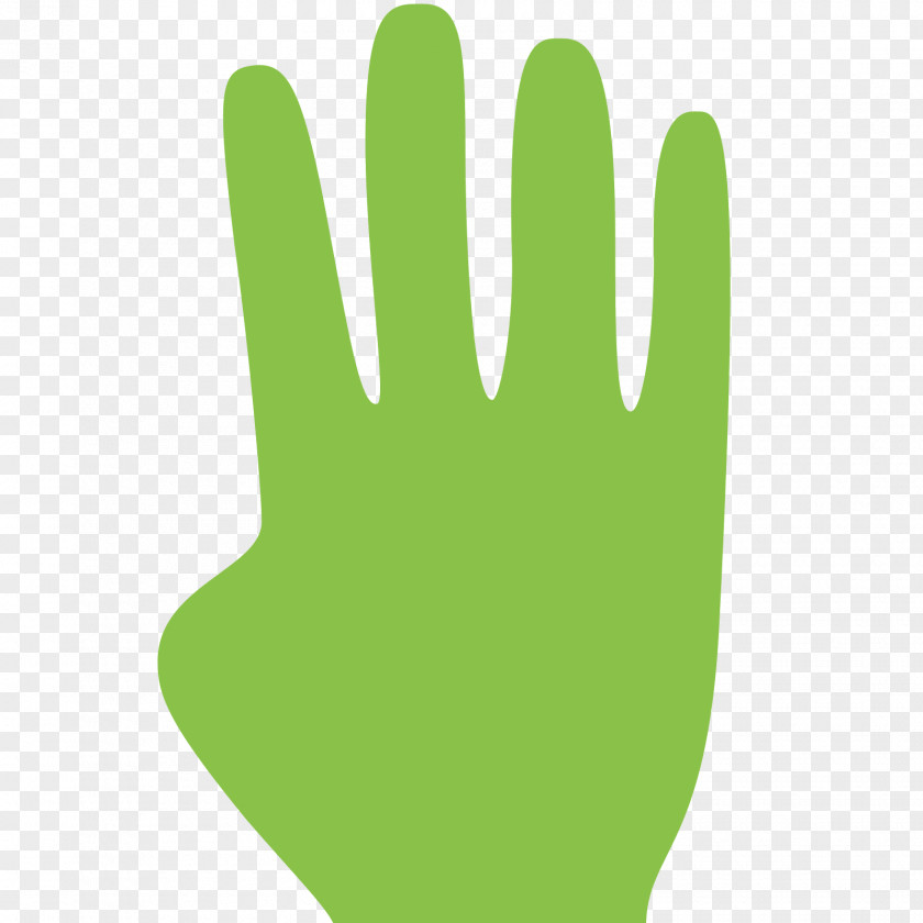 Finger Icon Thumb Hand Model Green Glove PNG