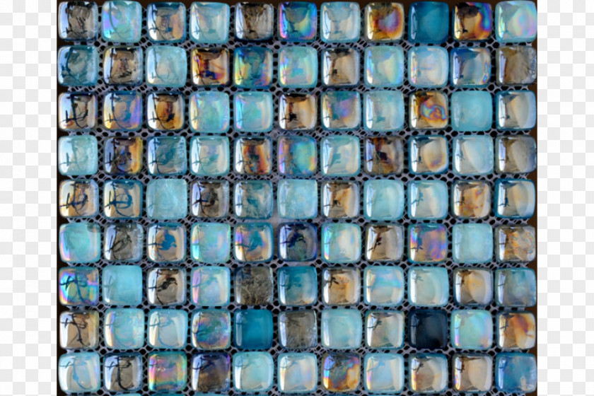 Glass Mosaic Blue Art PNG