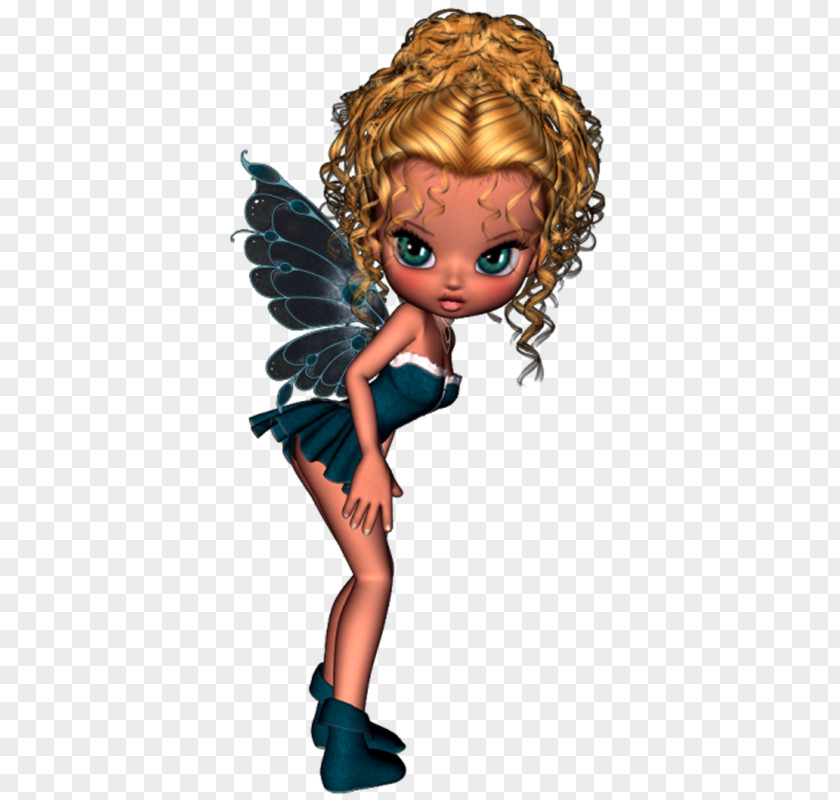 Hadas Fairy Brown Hair Cartoon Figurine PNG