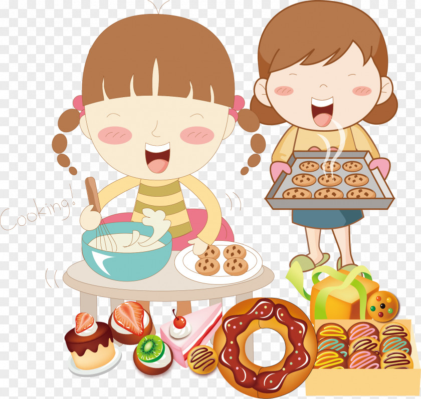 Vector Cartoon Children Eat Eating Child Fast Food Clip Art PNG
