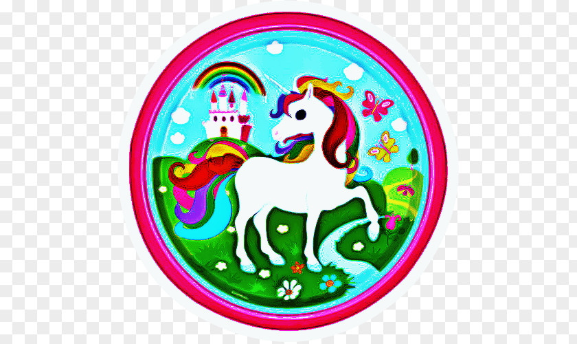 Animal Figure Wall Clock Unicorn Cartoon PNG