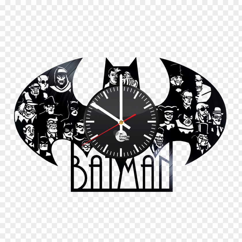 Batman Phonograph Record Clock Art PNG
