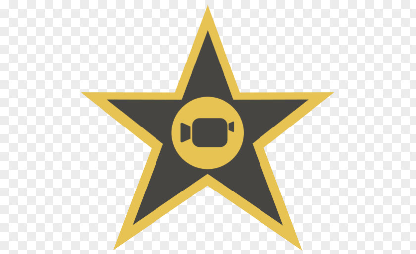 IMovie Triangle Star Symbol Yellow PNG