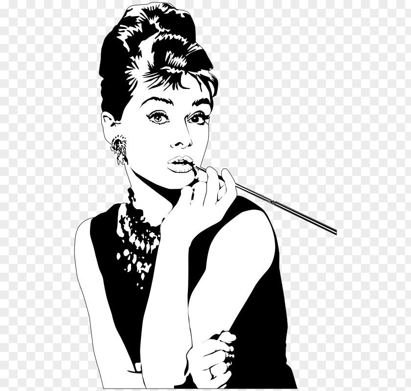 Actress Cliparts Designer Journal: With Quotes, Audrey Hepburn Fashion Journal Notebook Breakfast At Tiffany's Clip Art PNG