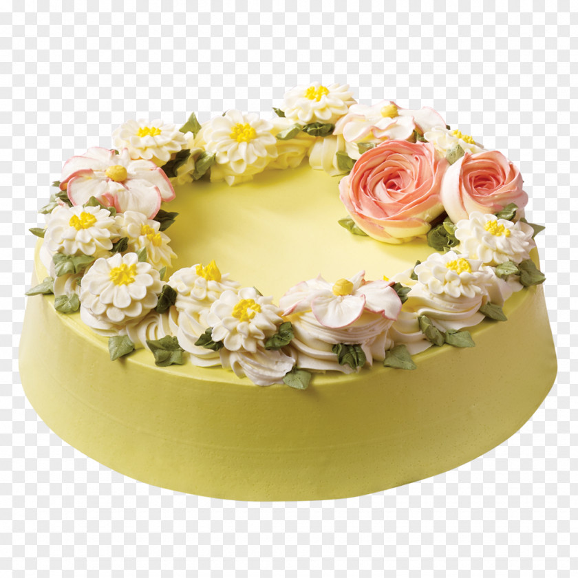 Cake Floral Design Buttercream Torte Royal Icing Sugar Paste PNG