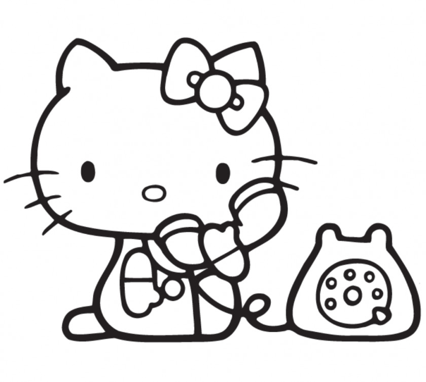 Hello Kitty Coloring Book Kids Clip Art PNG
