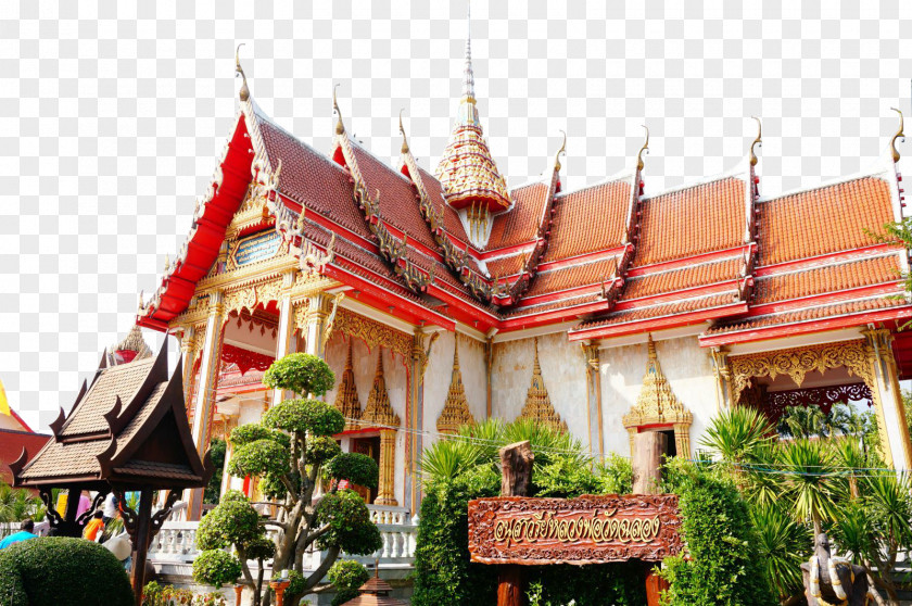 Thai Temple Wat Chalong Bangkok Laos Andaman Sea Tourism PNG