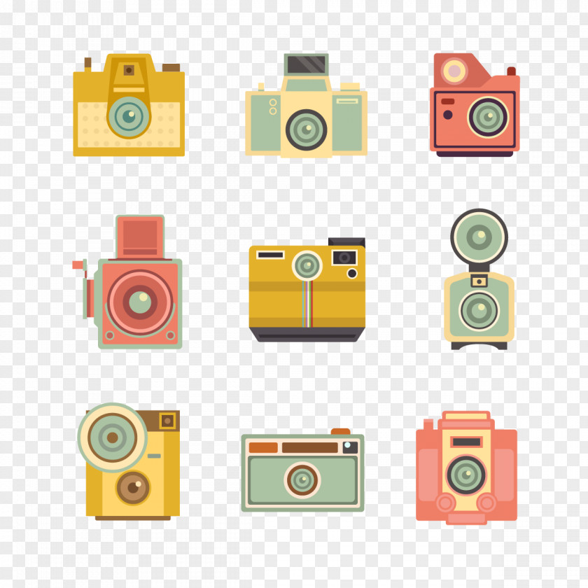 Vector Yellow Camera Photography PNG