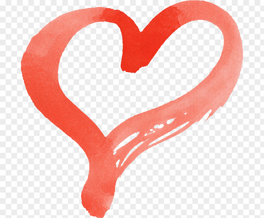 Watercolor Heart Transparent Painting PNG