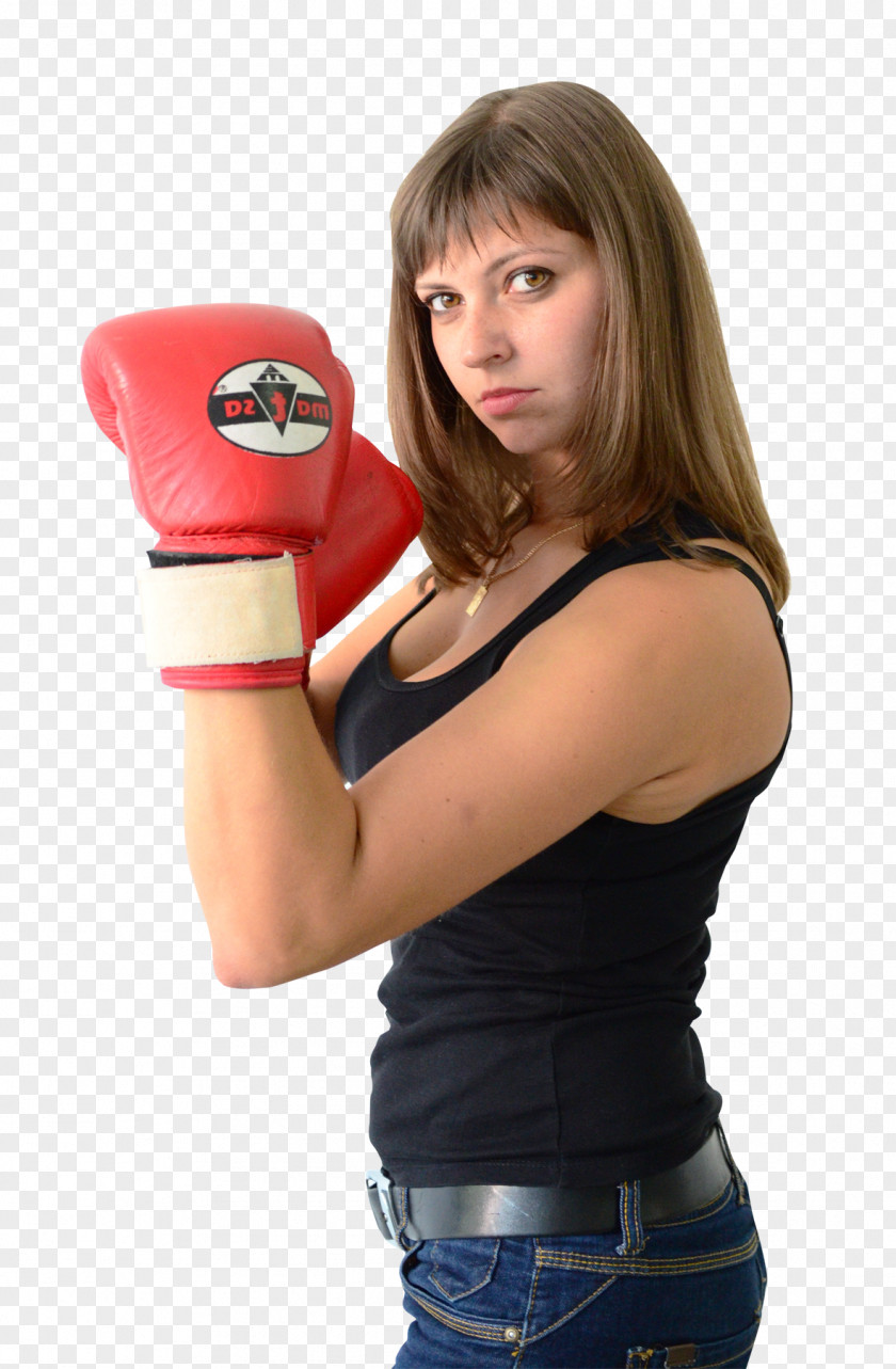 Woman Wearing Boxing Gloves Glove Womens PNG