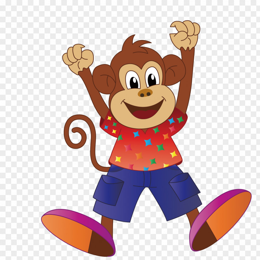 Naughty Monkey Orangutan Cartoon PNG