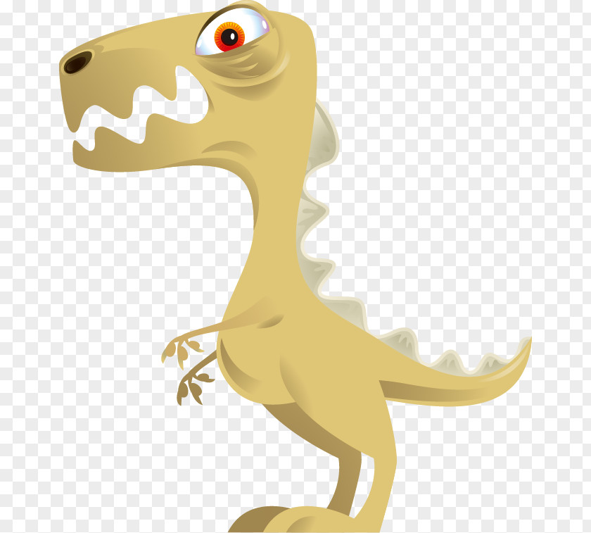 Vector Cartoon Dinosaur Velociraptor Illustration PNG
