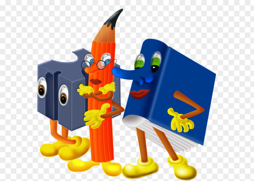 Cartoon Book Pencil School Supplies PNG