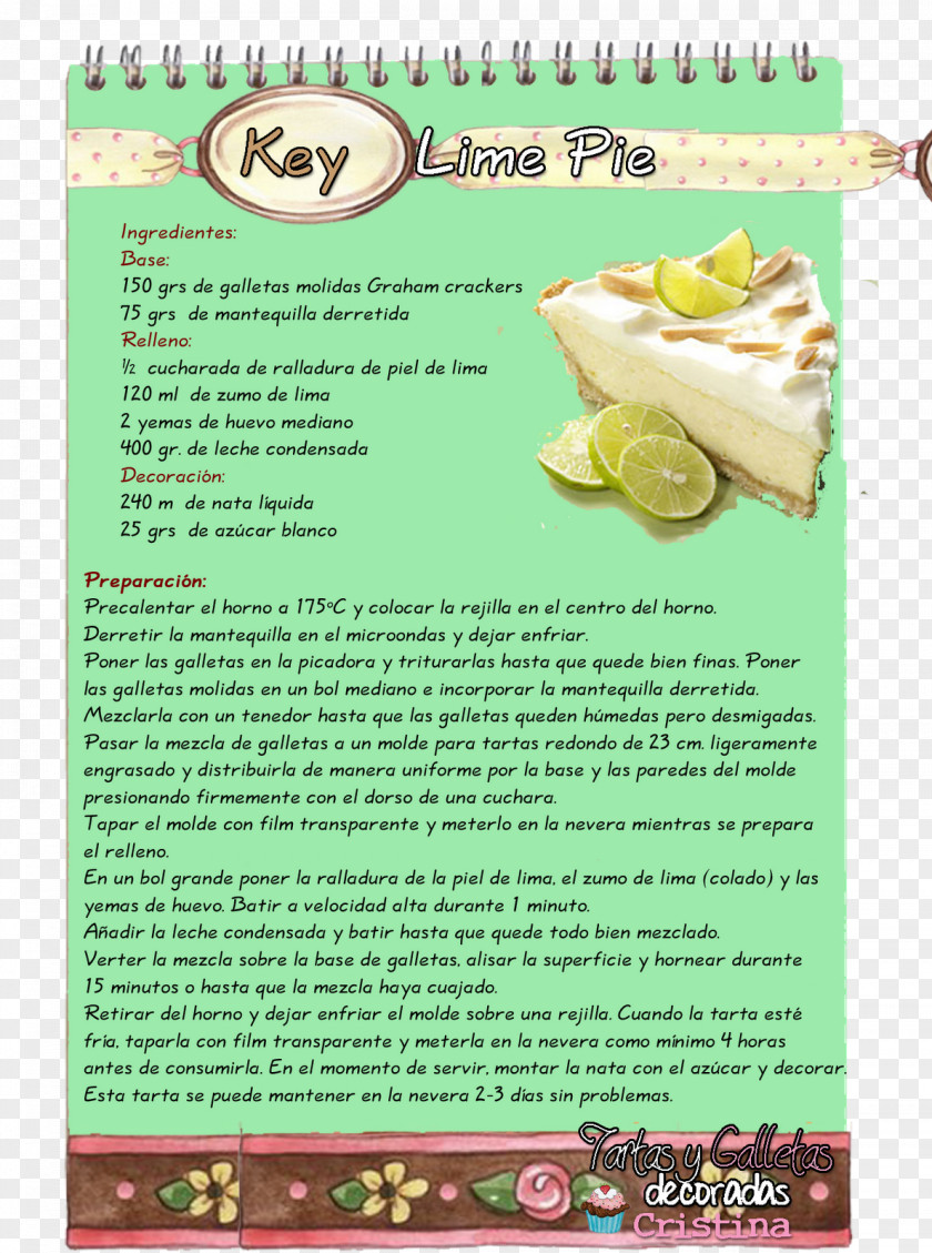 Key Lime Pie Recipe PNG