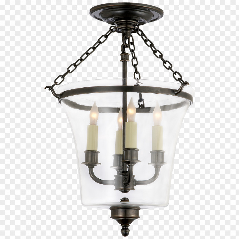 Light Fixture Bell Jar Bronze Glass PNG