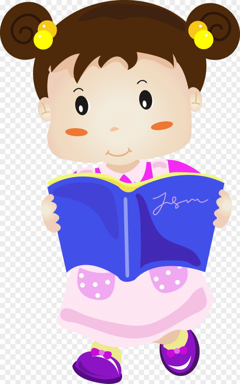 Reading Child PNG