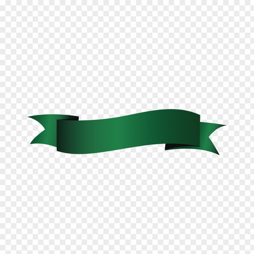 Ribbon Green Web Banner PNG