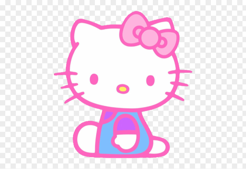 Sticker Line Art Hello Kitty Pink PNG