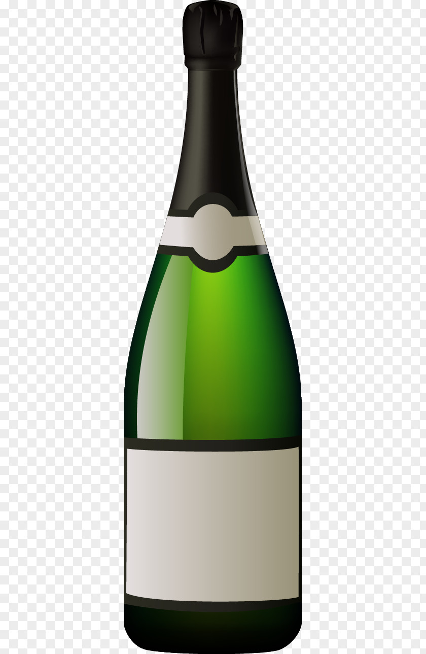 Cartoon Bottle Wine Milk Glass PNG