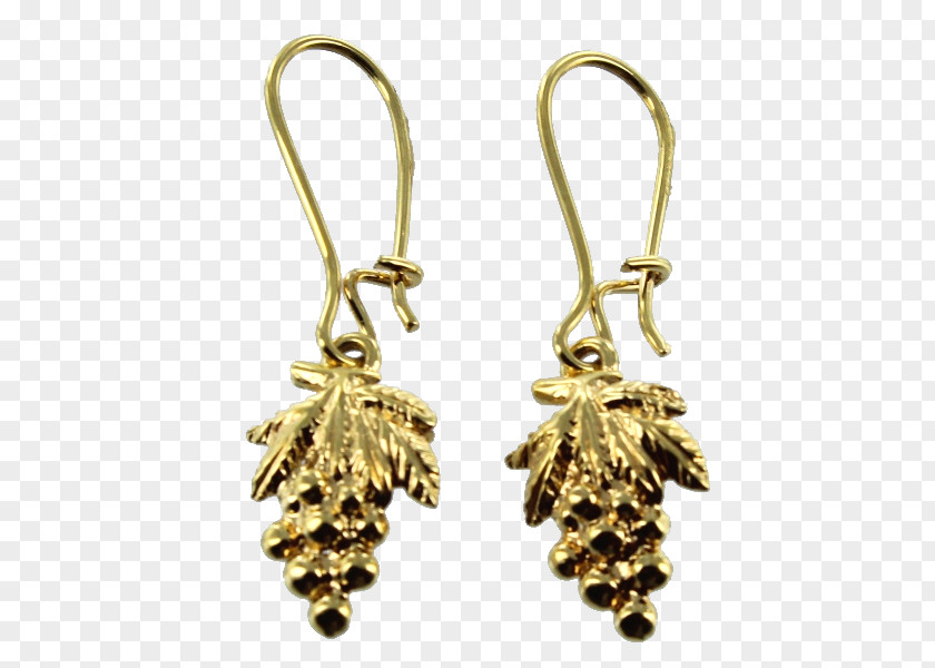 Jewellery Earring Gold Bijou Grape PNG