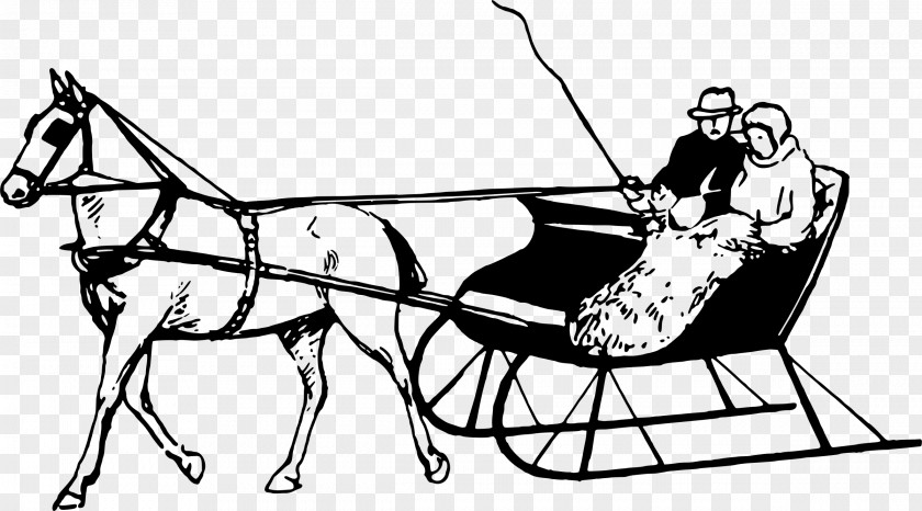 Sleigh Horse Harnesses Sled Pferdeschlitten Clip Art PNG