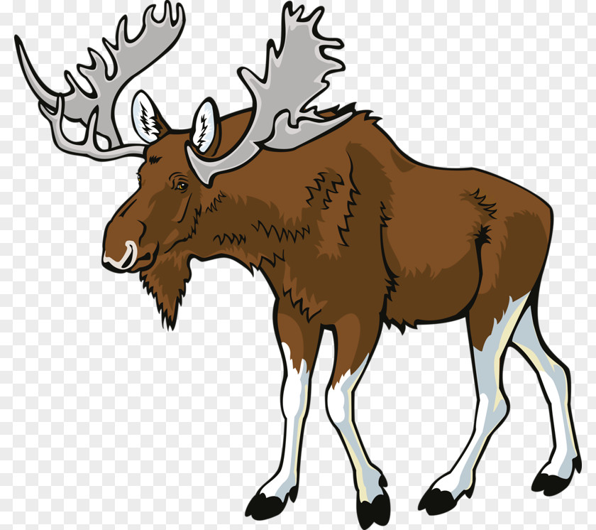 Hand-painted Reindeer Deer Elk Moose Clip Art PNG
