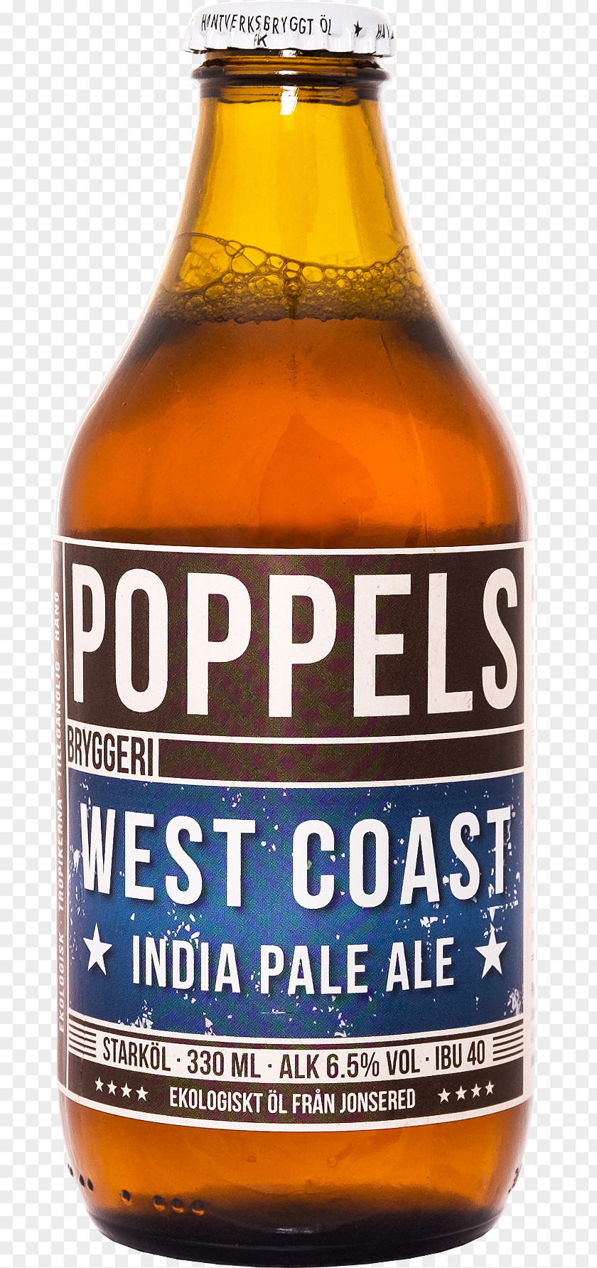 West Coast Beer Bottle India Pale Ale Russian Imperial Stout Poppels Brewery PNG