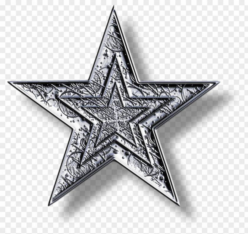 Silver Star Blue Clip Art PNG