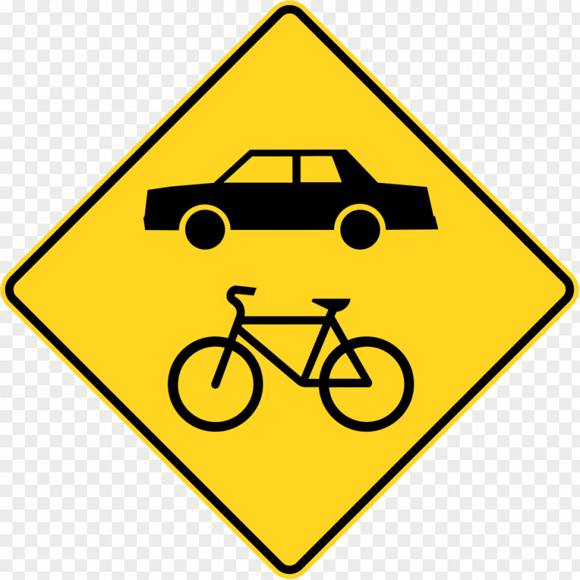 Cycliste Traffic Sign Warning Road Driving PNG