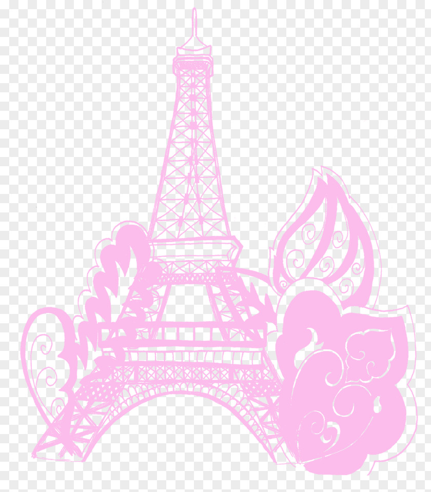 Spire Magenta Eiffel Tower Drawing PNG