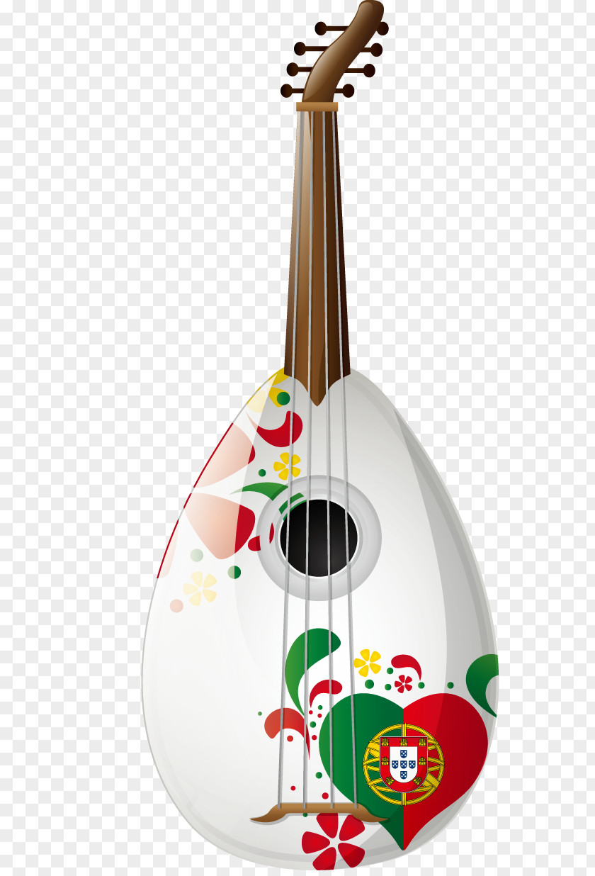 Vector Folk Guitar Portugal Ukulele Clip Art PNG
