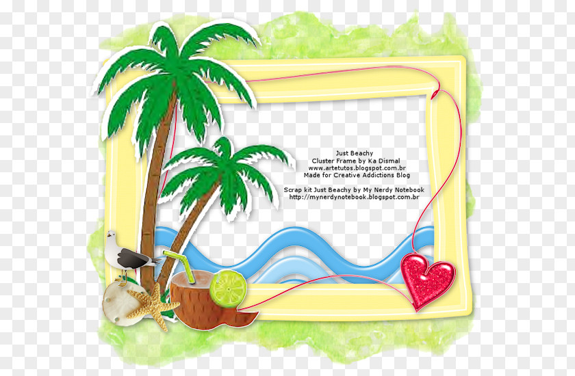 Creative Summer Picture Frames Clip Art PNG