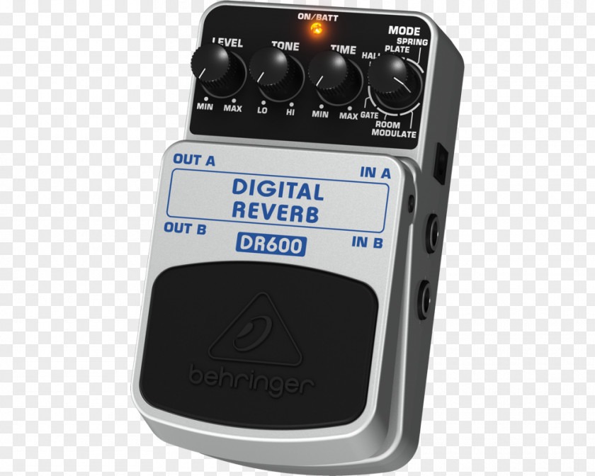 Electric Guitar Audio Effects Processors & Pedals BEHRINGER DIGITAL REVERB DR600 Reverberation Delay PNG