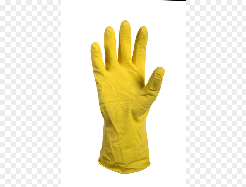 Rubber Gloves Glove Natural Latex Yellow PNG